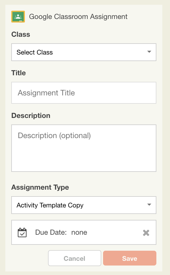 google classroom copy assignment