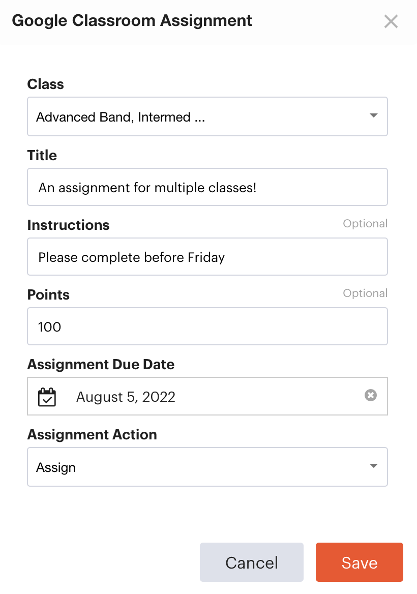 google classroom assignment history